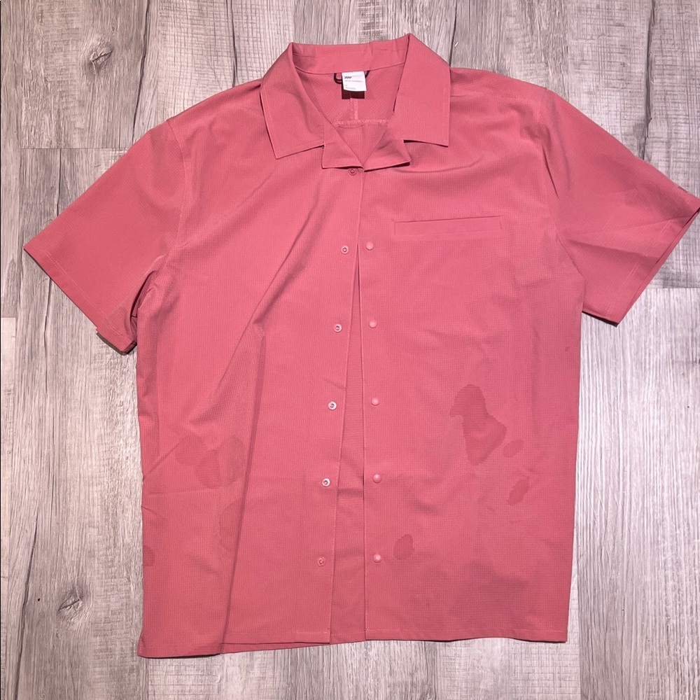 All in Motion Men's Coral Button Down Shirt